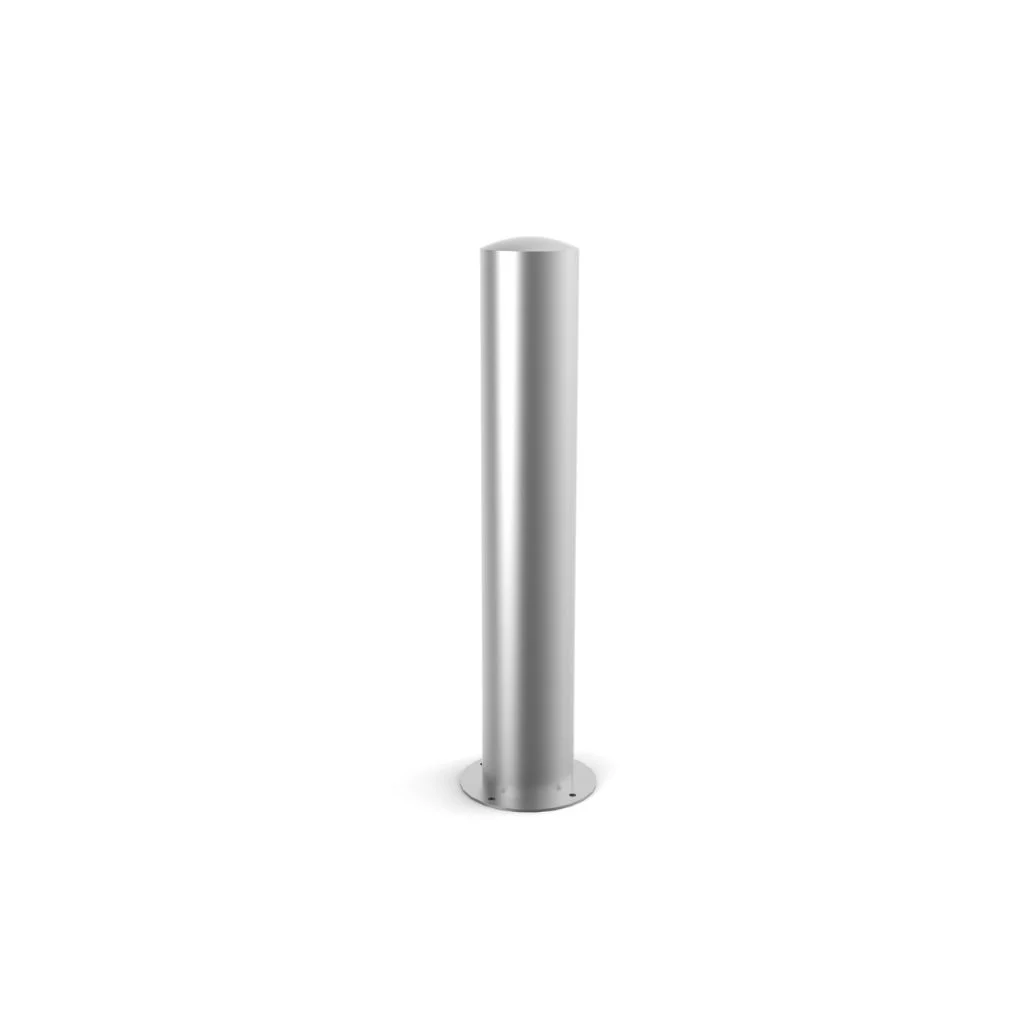 Bolard din inox cap semibombat cu flansa, Ø  154 mm