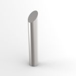 Bolard din inox cap tesit, Ø 76 mm