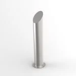 Bolard din inox cap tesit cu flansa, Ø  89 mm