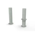 Bolard din otel cap drept cu flansa, Ø 114mm