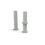 Bolard din otel cap semibombat cu flansa, Ø 168mm