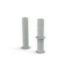 Bolard din otel cap semibombat cu flansa, Ø  114mm
