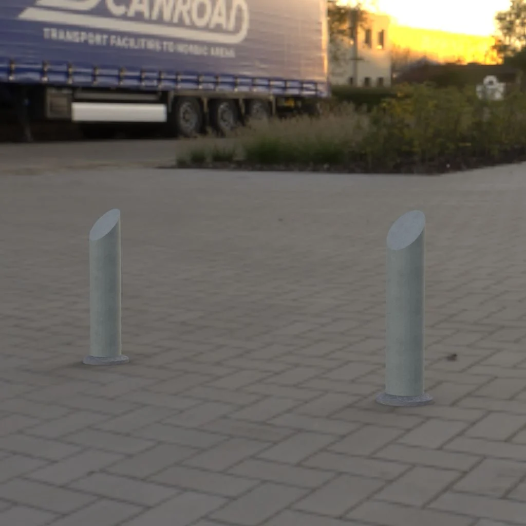 Bolarzi din otel cap tesit cu flansa
