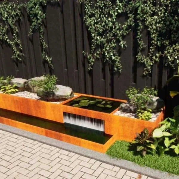Cascada decorativa din Corten 600x60cm