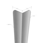 Colțar inox protecție perete 30×30 mm – muchii rotunjite, lungime 1.5 m - imagine 2