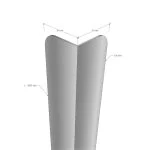 Colțar inox protecție perete 30×30 mm muchii rotunjite – premium, 3 m - imagine 3
