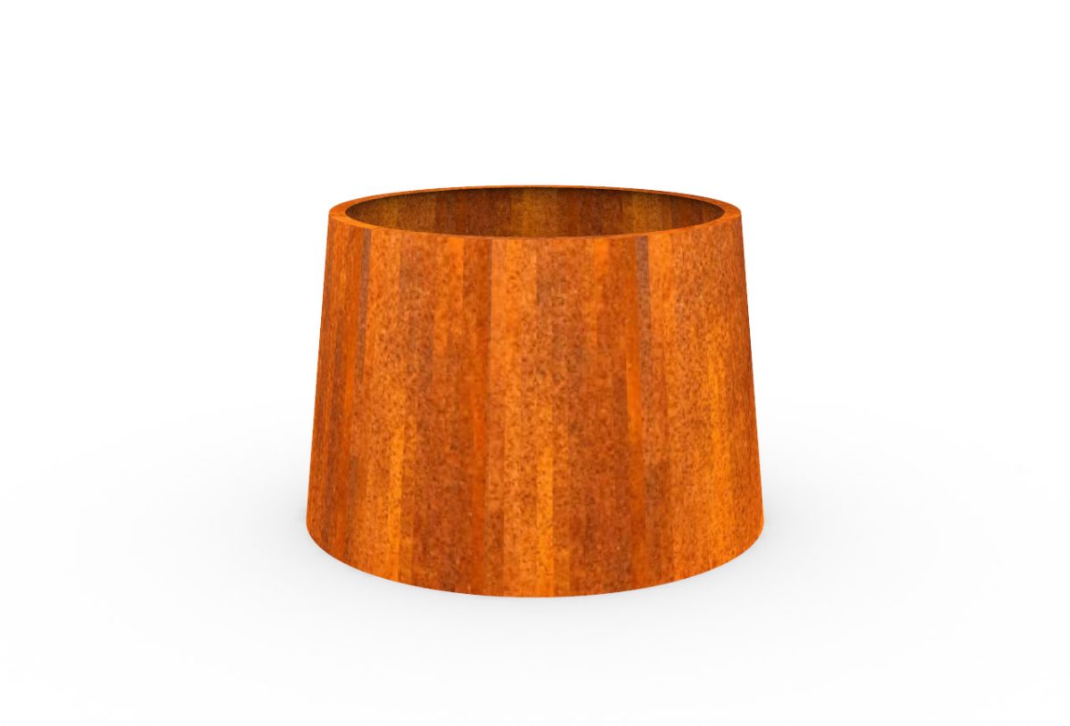 Jardiniera conica Corten 500 X 1000