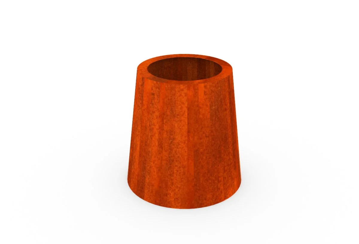 Jardiniera conica Corten 500 X 500