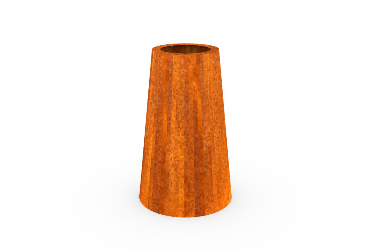 Jardiniera conica Corten 500 X 800