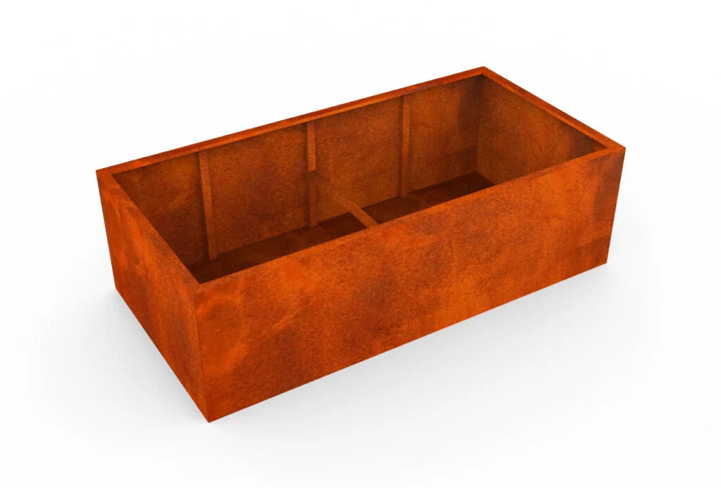Jardiniere dreptunghiulare Corten