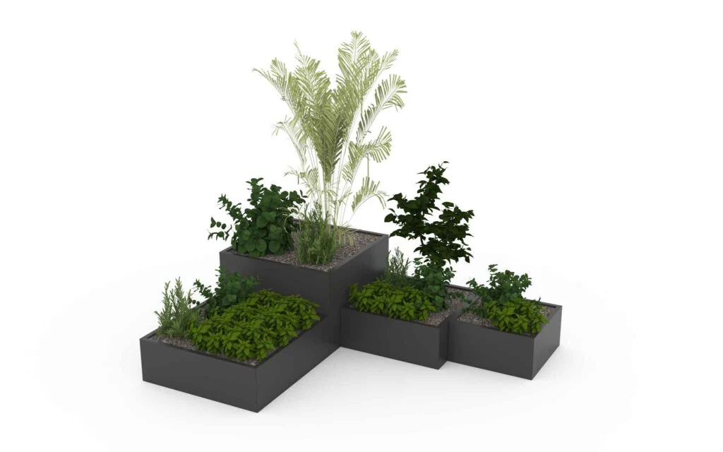 Jardiniere modulare Aluminiu
