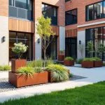 Jardiniera modulara Corten