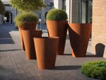 Jardiniere conice Corten