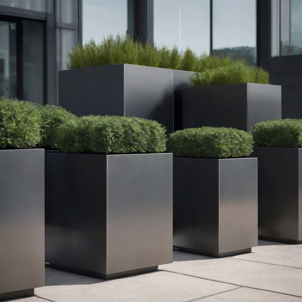 Jardiniere dreptunghiulare Aluminiu