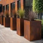 Jardiniere dreptunghiulare Corten