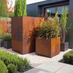 Jardiniere patrate Corten
