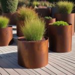 Jardiniere rotunde Corten