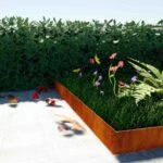Delimitator gazon din otel corten 1000x100hx2mm