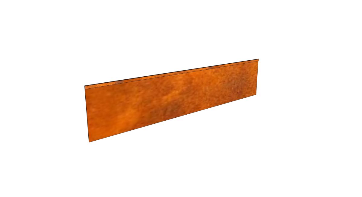 Delimitator gazon din otel corten 1000x290hx15x2mm - imagine 2