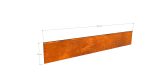 Delimitator gazon din otel corten 1250x200hx15x2mm - imagine 3