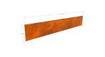Delimitator gazon din otel corten 1250x290hx15x2mm - imagine 3