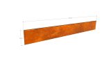 Delimitator gazon din otel corten 1500x200hx15x2mm - imagine 3