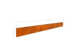 Delimitator gazon din otel corten 2000x150hx15x2mm - imagine 3