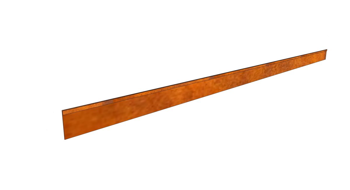 Delimitator gazon din otel corten 3000x70hx15x3mm - imagine 2