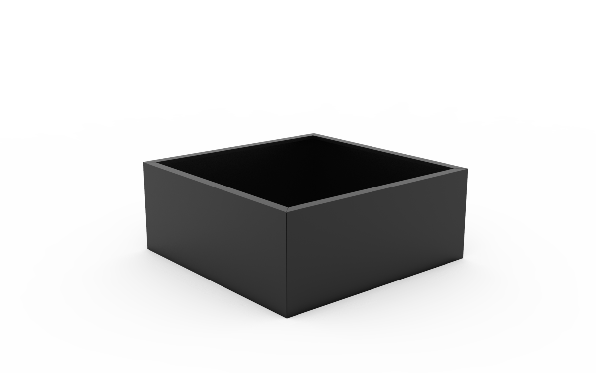 strat grădină pătrat corten 100x100x40 cm