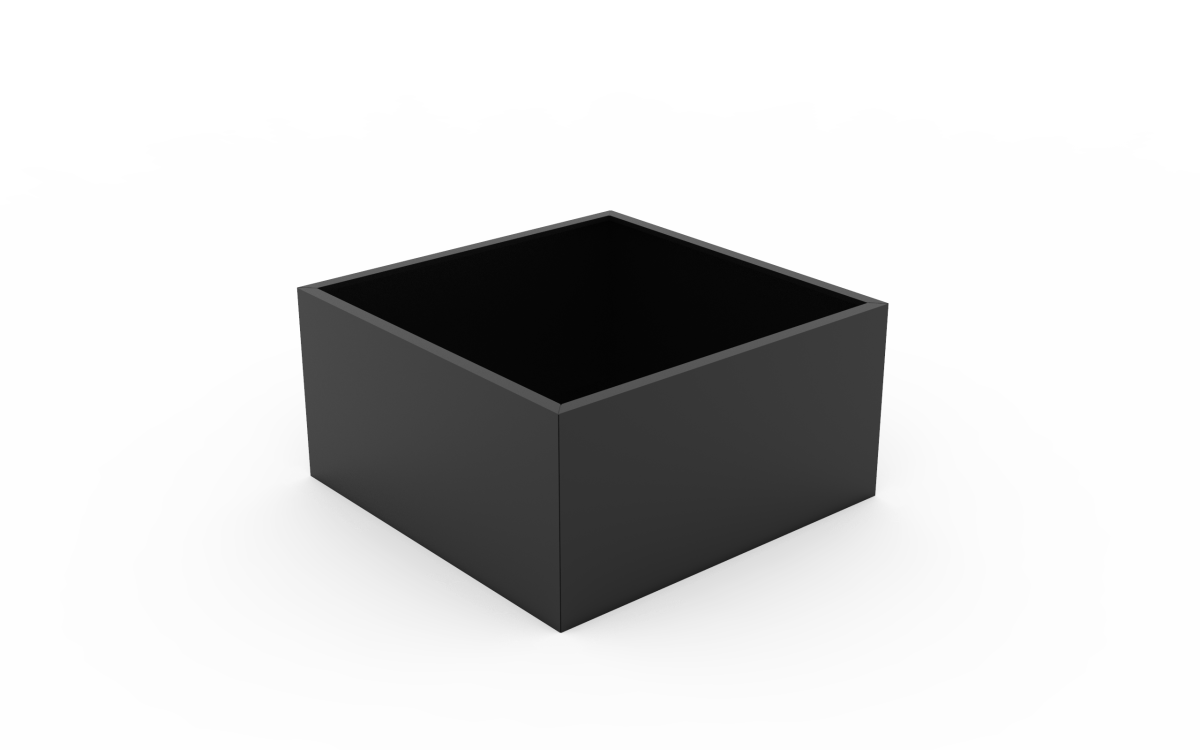 strat grădină pătrat corten 120x120x60 cm