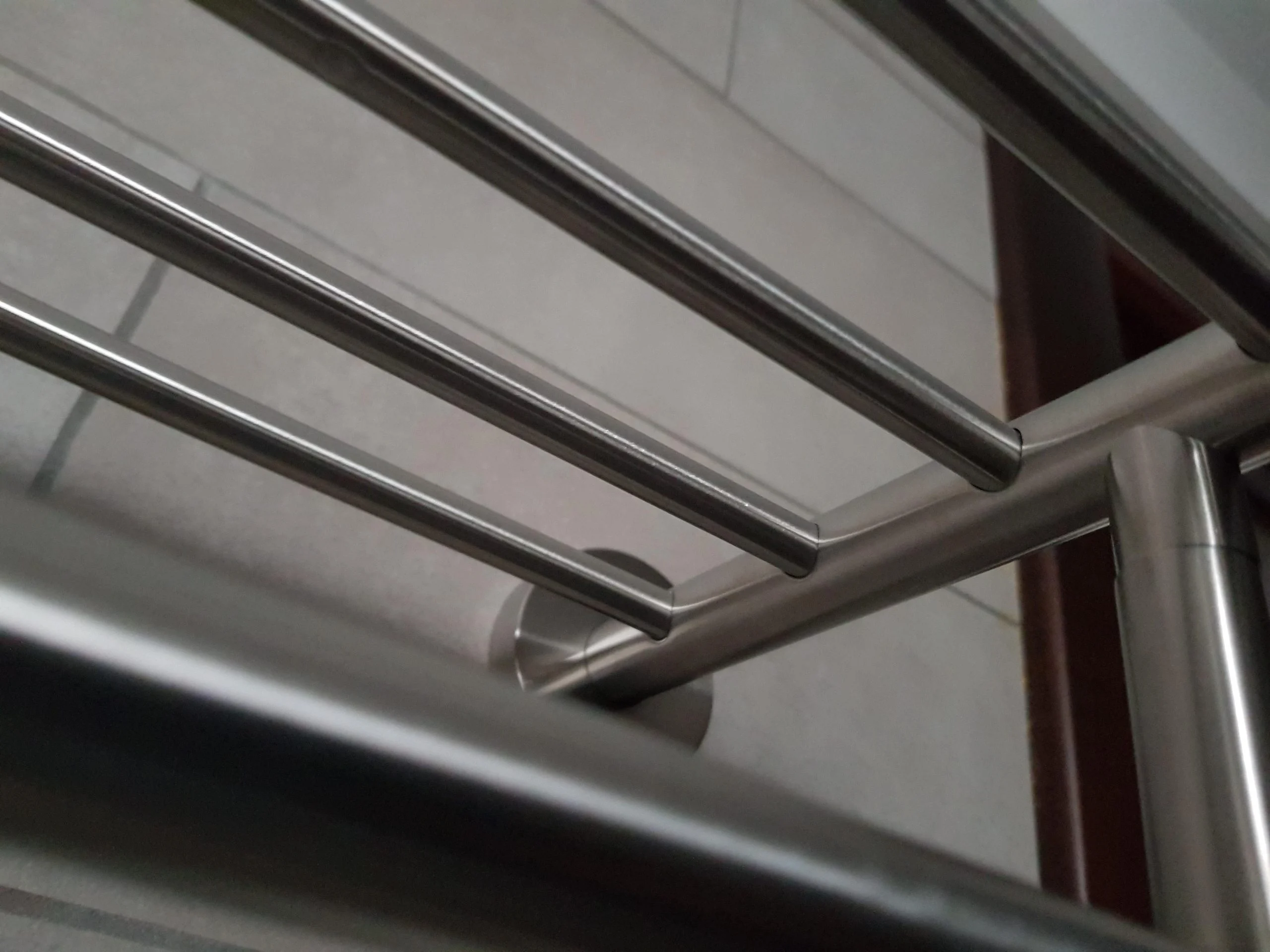 Balustradă inox sudură laser îmbinări invizibile aliniere perfectă