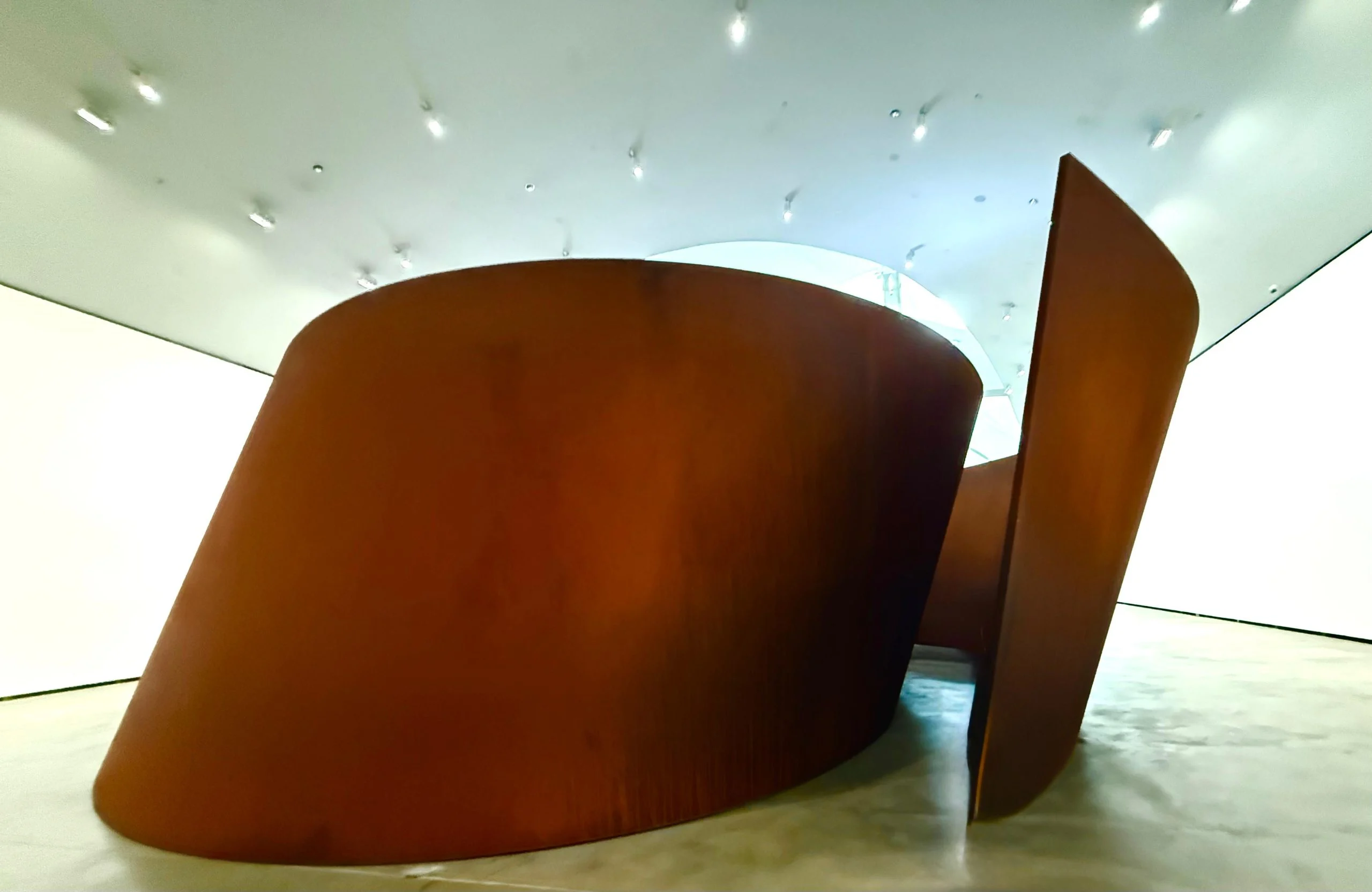 Plăci de oțel COR-TEN curbate — Guggenheim Bilbao interior