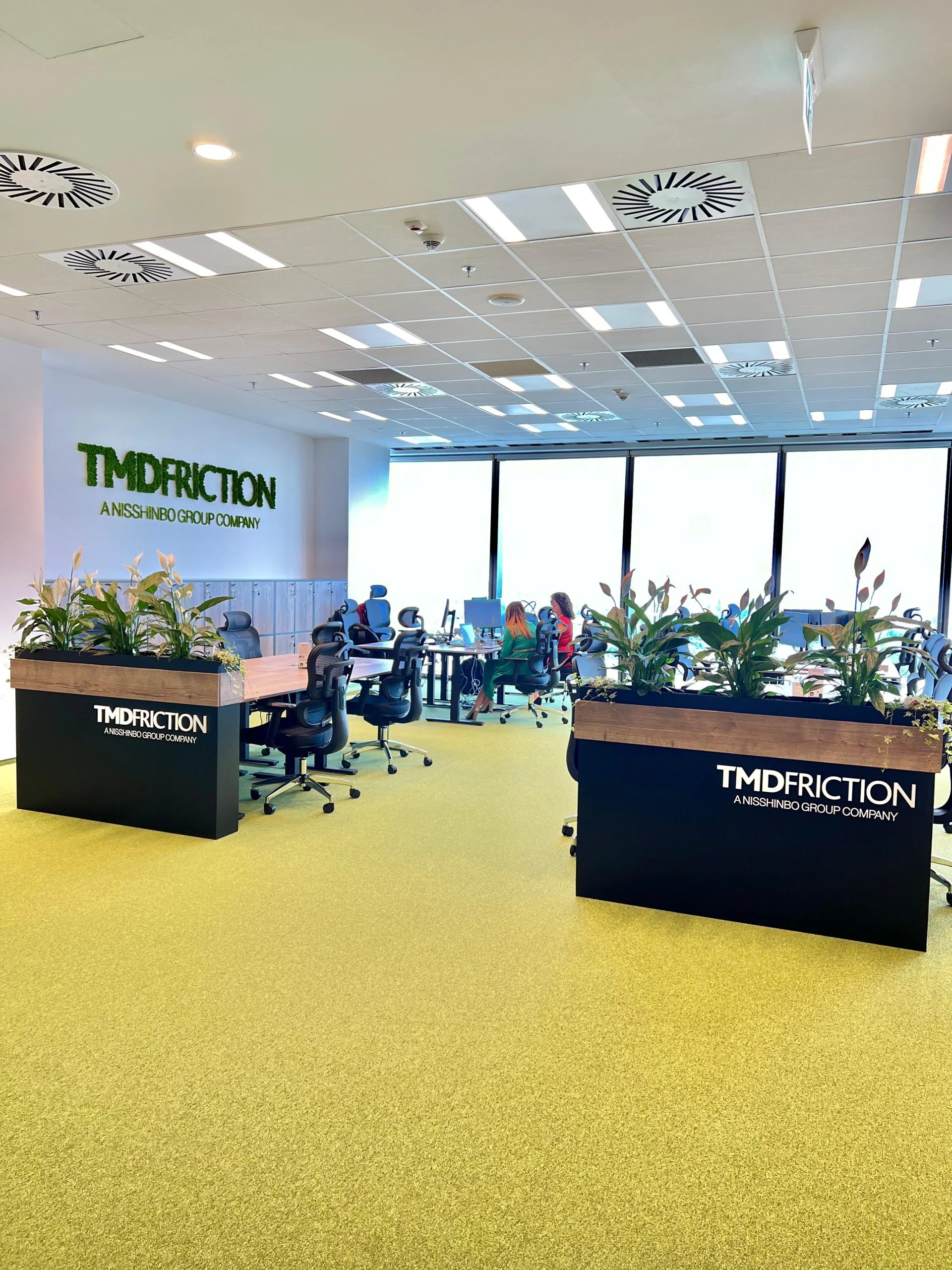 Jardiniere interior TMD Friction — ansamblu open space, delimitare naturală cu plante