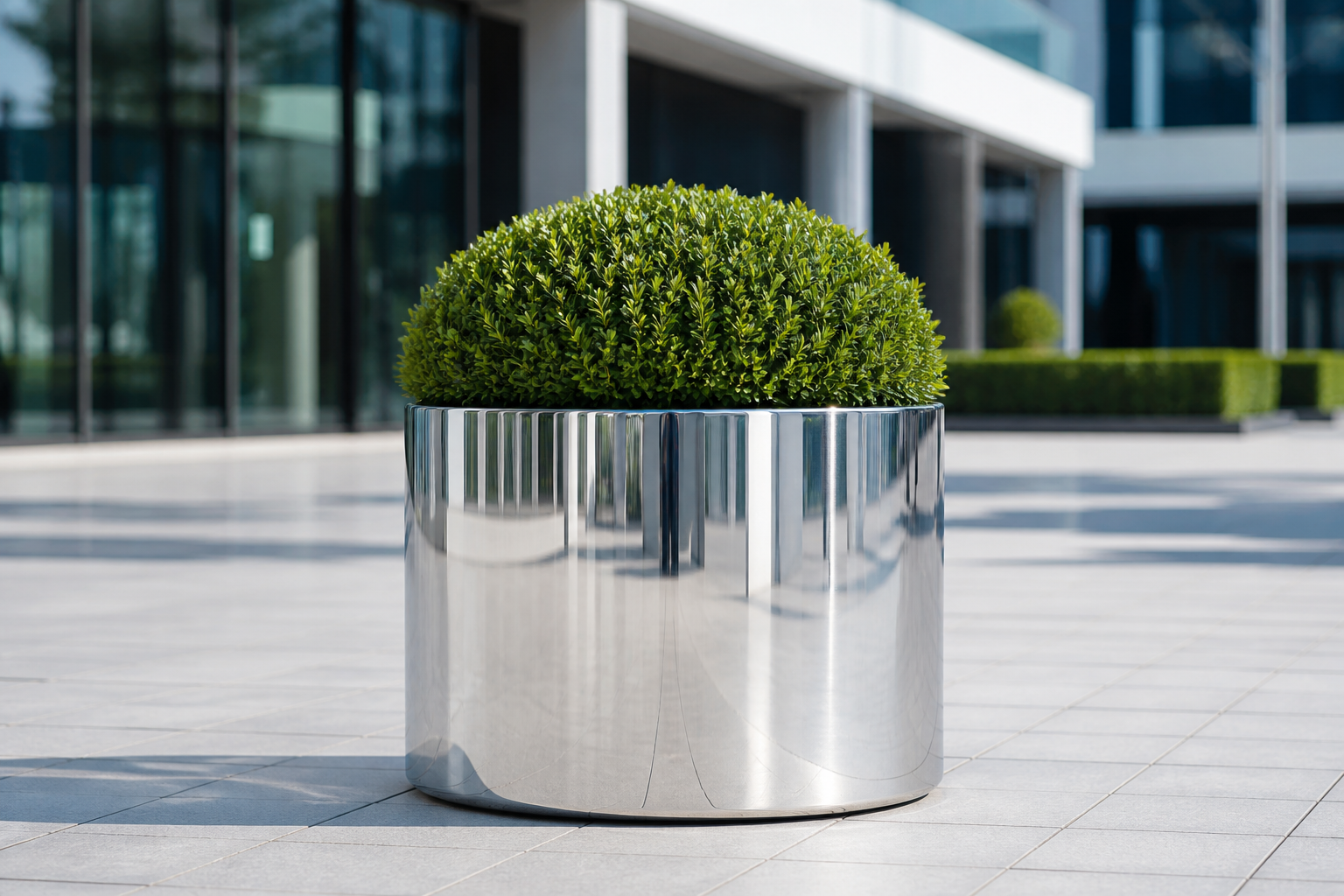 Jardinieră dreptunghiulară din inox