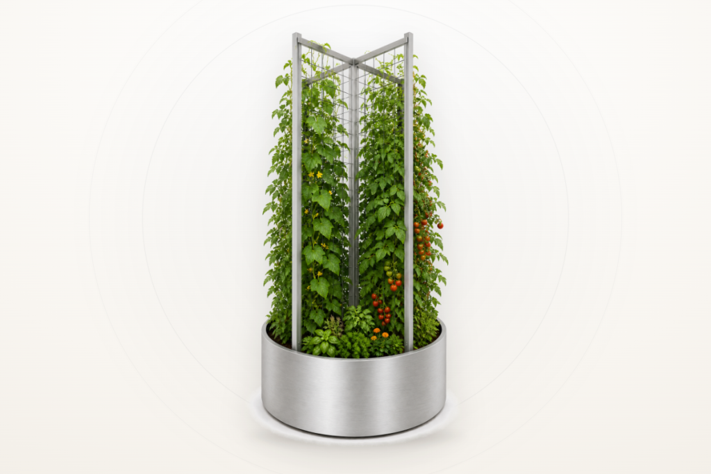 Jardinieră Indio Climbing Garden cu spalier, aluminiu, plante cățărătoare