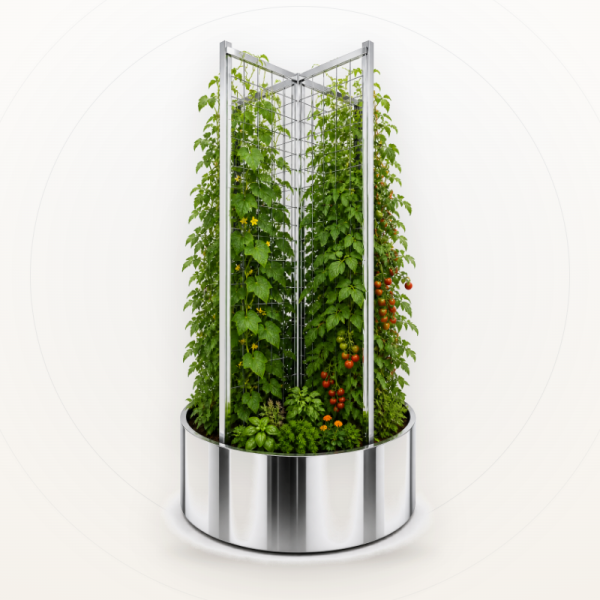 Jardinieră Indio Climbing Garden cu spalier, inox, plante cățărătoare